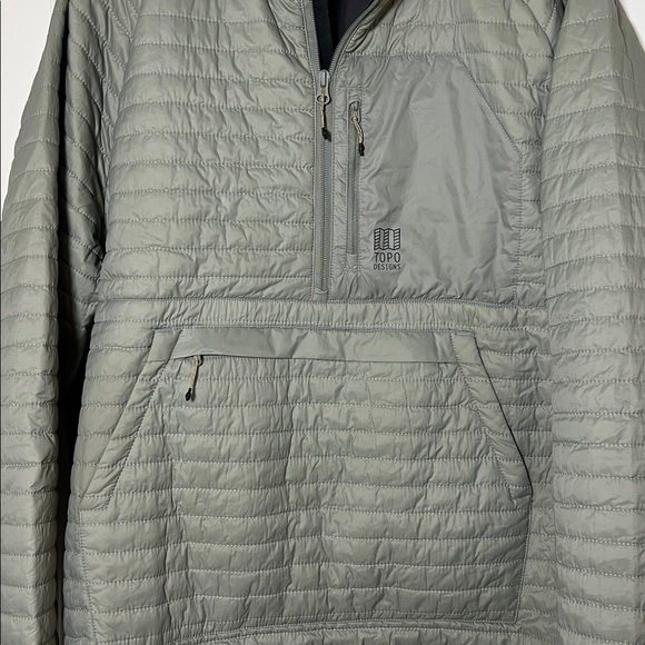 Topo Designs Men’s Global Puffer Gray Pullover Jacket XXL - Picture 3 of 7